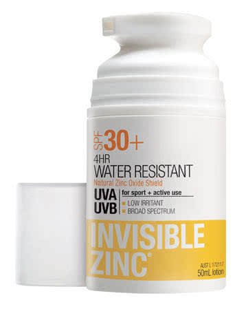 Invisible Zinc 4 Hour Water-Resistant Sunscreen SPF30+