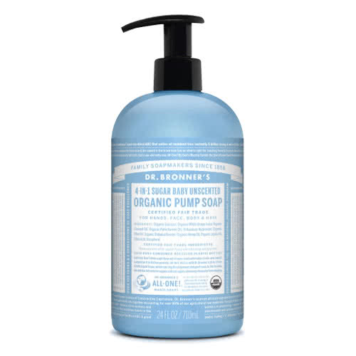 Dr. Bronner's 4-in-1 Sugar Baby Unscented Organic Pump Soap