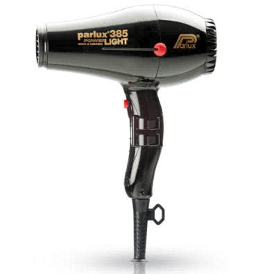 Parlux Power Light 385 Ionic & Ceramic Hairdryer - Black