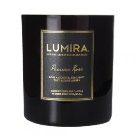 Lumira Glass Candle -  Persian Rose Large