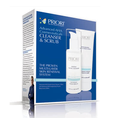 PRIORI Advanced AHA Cosmeceuticals Cleanser & Scrub Value Pack